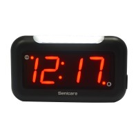 Non Ticking Modern Plastic Brightness Adjustable LED Alarm Clock With USB Charger