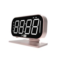 Wireless Charger Digital Alarm Clock Qi Fast Charging Snooze Table Clock for Bedroom