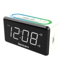 2019 new design 7 color  alarm clock with wake up light and USB charger